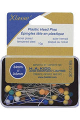 KLASSE´ Plastic Head Pins Assorted Color 90pcs - 34mm 13?8? KLASSE´ Plastic Head Pins Assorted Color 90pcs - 34mm 13?8?