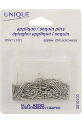 UNIQUE 1/2" Sequin Pins Silver 250pcs - 12mm UNIQUE 1/2" Sequin Pins Silver 250pcs - 12mm