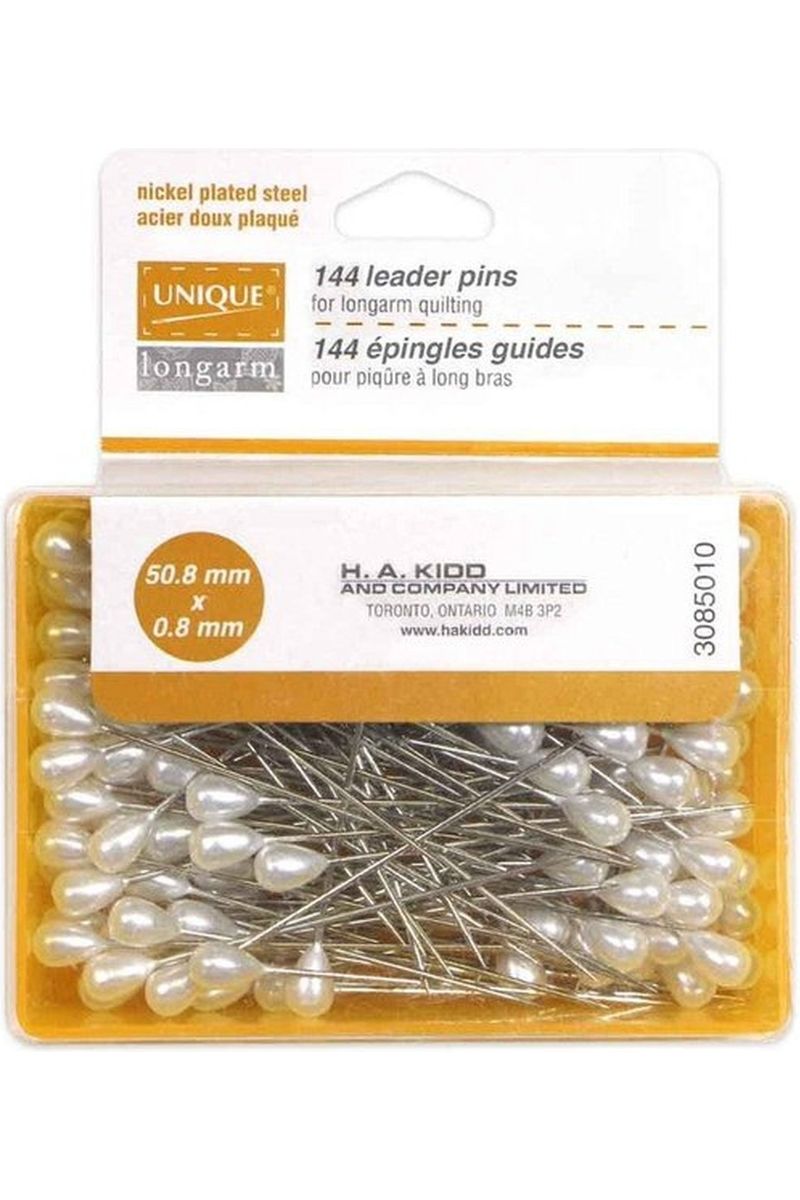 UNIQUE LONGARM Quilting Pins - Pear Shaped Head - 144 pcs UNIQUE LONGARM Quilting Pins - Pear Shaped Head - 144 pcs