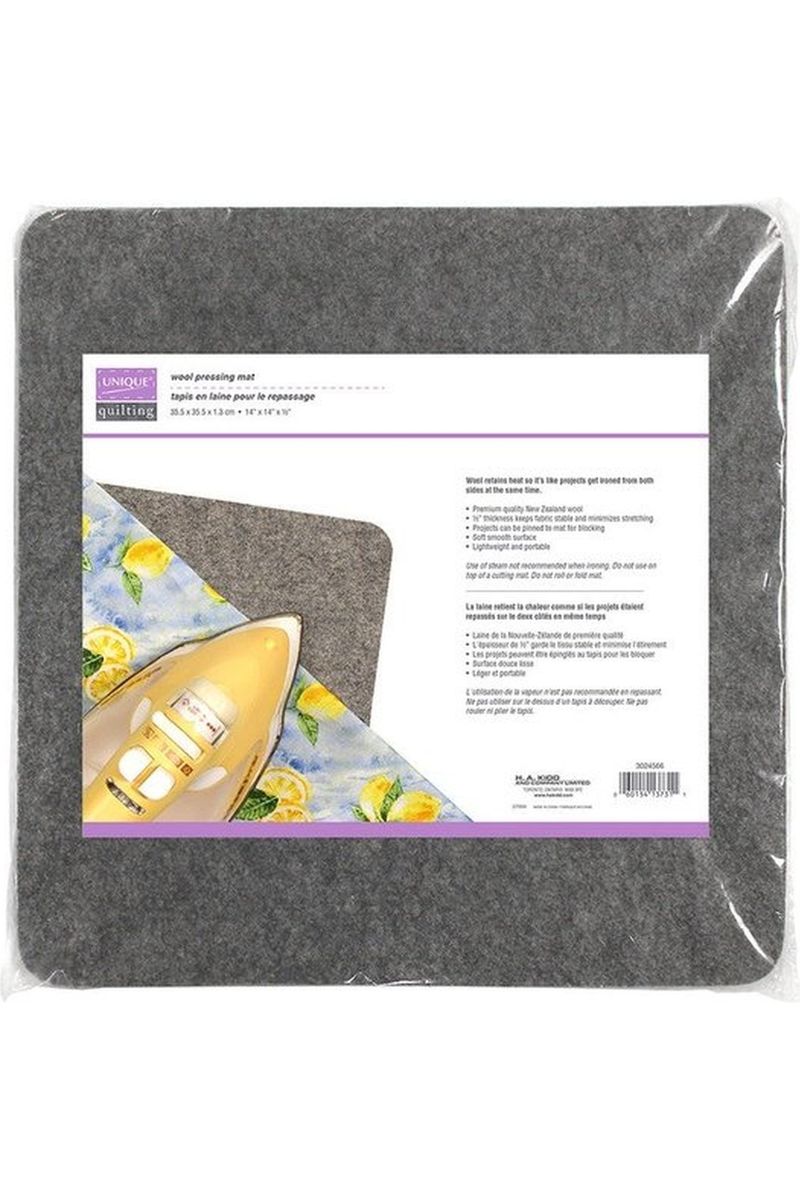 UNIQUE QUILTING Wool Pressing Mat - 14? x 14? - Grey UNIQUE QUILTING Wool Pressing Mat - 14? x 14? - Grey