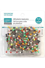 UNIQUE SEWING Plastic Head Pins - Assorted Colours - 350 pcs - 34mm 1 15/16? UNIQUE SEWING Plastic Head Pins - Assorted Colours - 350 pcs - 34mm 1 15/16?