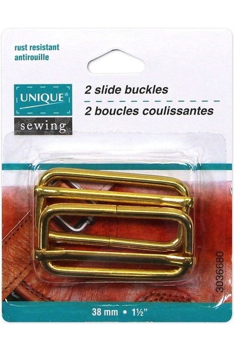 UNIQUE SEWING Slide Buckle - Metal - 38mm 1 1/2? - 2 pcs UNIQUE SEWING Slide Buckle - Metal - 38mm 1 1/2? - 2 pcs