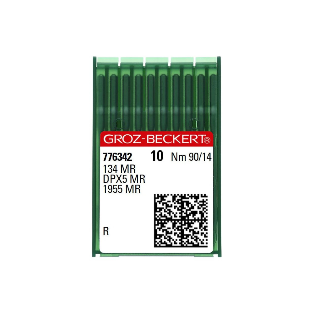 Groz-Beckert needle package with green packaging on a white background
