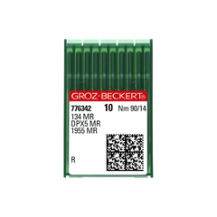 Groz-Beckert needle package with green packaging on a white background