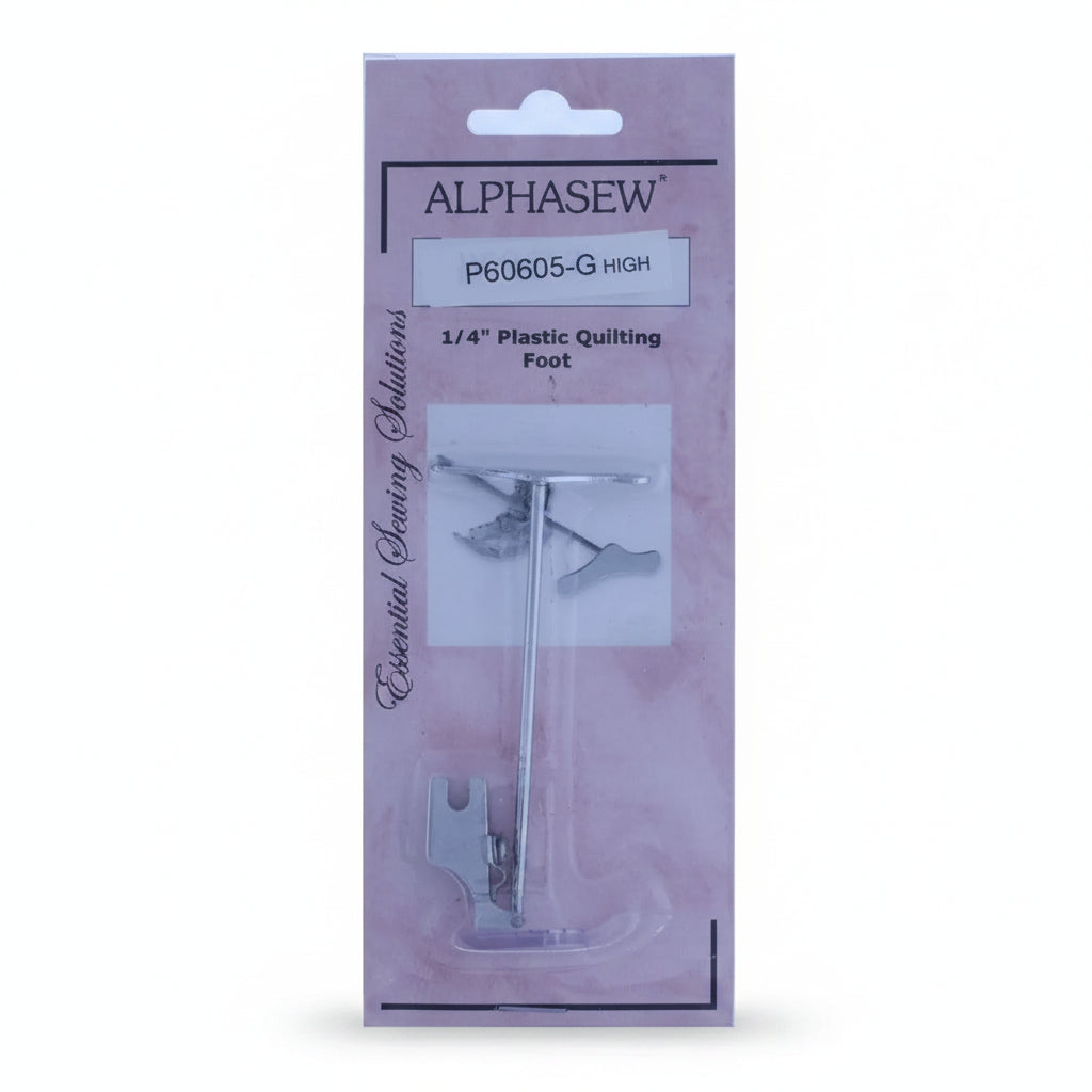 1/4" Clear Patchwork Foot w/ Guide, High Shank #P60605-G - All About Sewing 