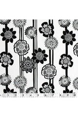 Black and White Stripes with Flowers