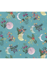 Fabric, Moonlight Florals - 18708-Turquoise