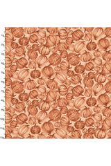 Fabric, 3 Wishes Fabrics, Happy Harvest Collection - Orange Tonal Pumpkins