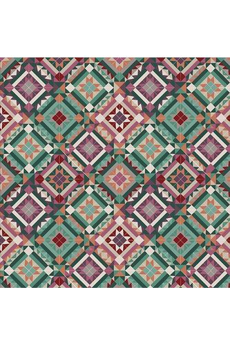 Fabric, 3 wishes Fabrics, Folk Flora/Folk Geo - 20830-Multi