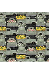 Fabric, 3 Wishes - White Cottage Farm, Farm Fresh Trucks - 20879-Charcoal