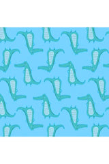 Fabric, Camelot Fabrics, Oh Snap! Aqua Proud Crocodile