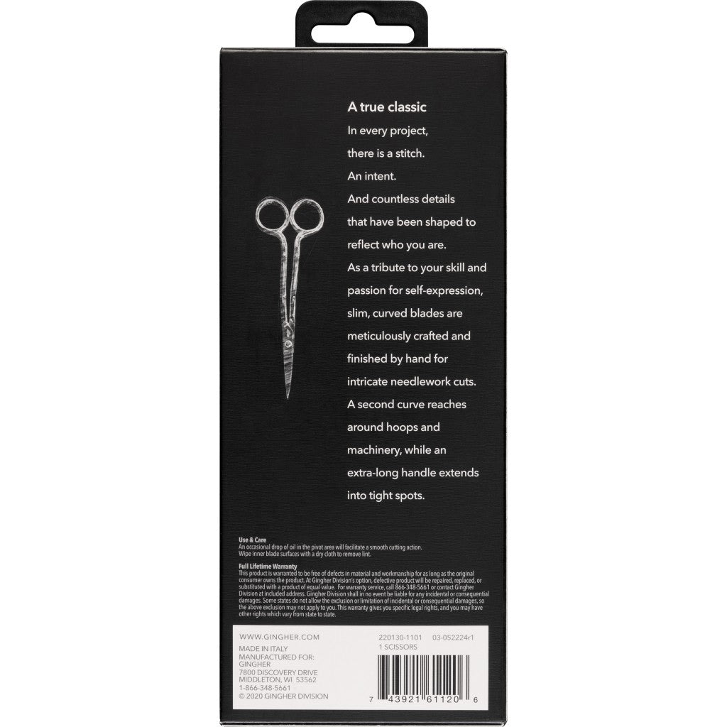 Gingher 6in Double Curved Embroidery Scissors - view 2