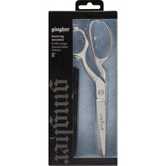 Gingher 8in Serrated/Knife Edge Dressmakers Shears Blunt Tip