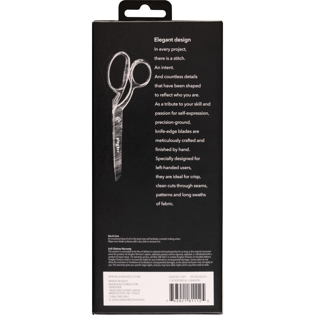 Gingher 8in Knife Edge Left Handed Scissor - view 2