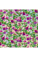 Fabric, Henry Glass & Co. Fabrics, Gossamer Garden - Pastel Fuchsia Flowers