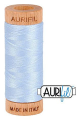 Aurifil Mako 80wt Cotton 274 m 300 yd. spool - 2710 Light Robins Egg