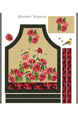 Henry Glass Bloomin' Poppies Apron Panel