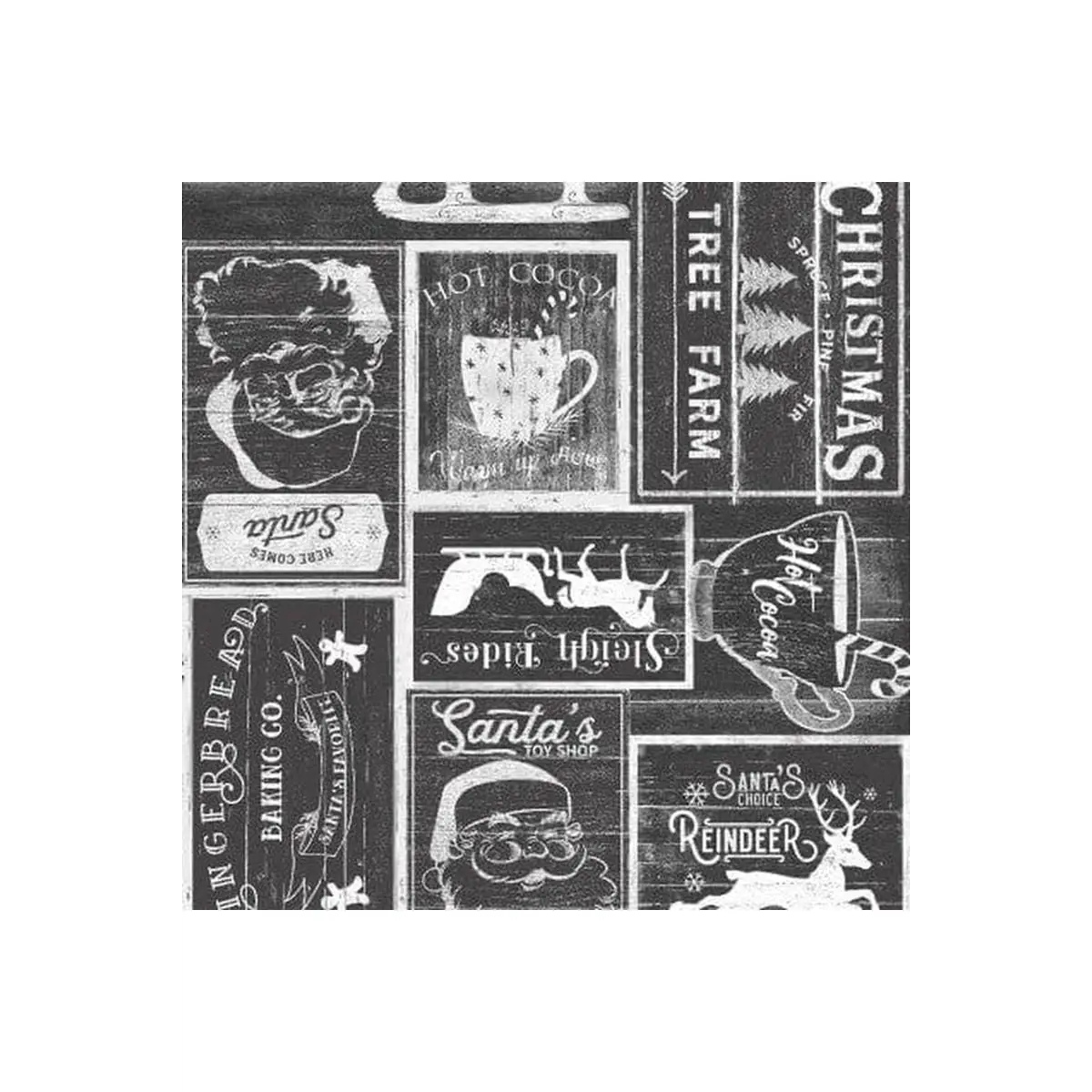 A Christmas To Remember Vintage Patch - 19527-Charcoal