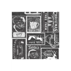 A Christmas To Remember Vintage Patch - 19527-Charcoal