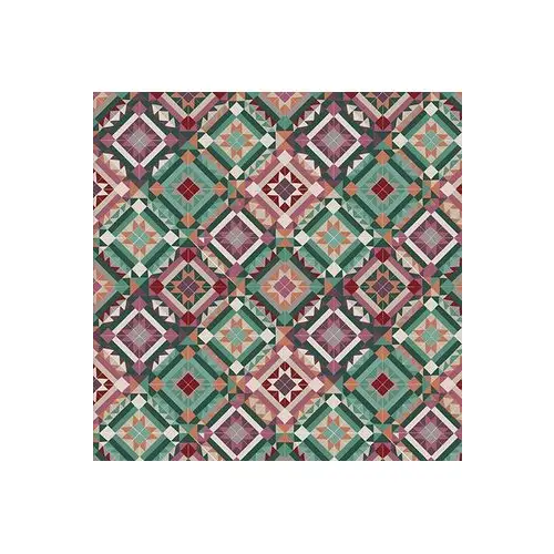Fabric, 3 wishes Fabrics, Folk Flora/Folk Geo - 20830-Multi