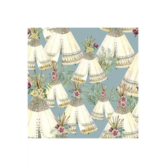 Fabric, Forest Friends Tee Pee - 18675-Blue