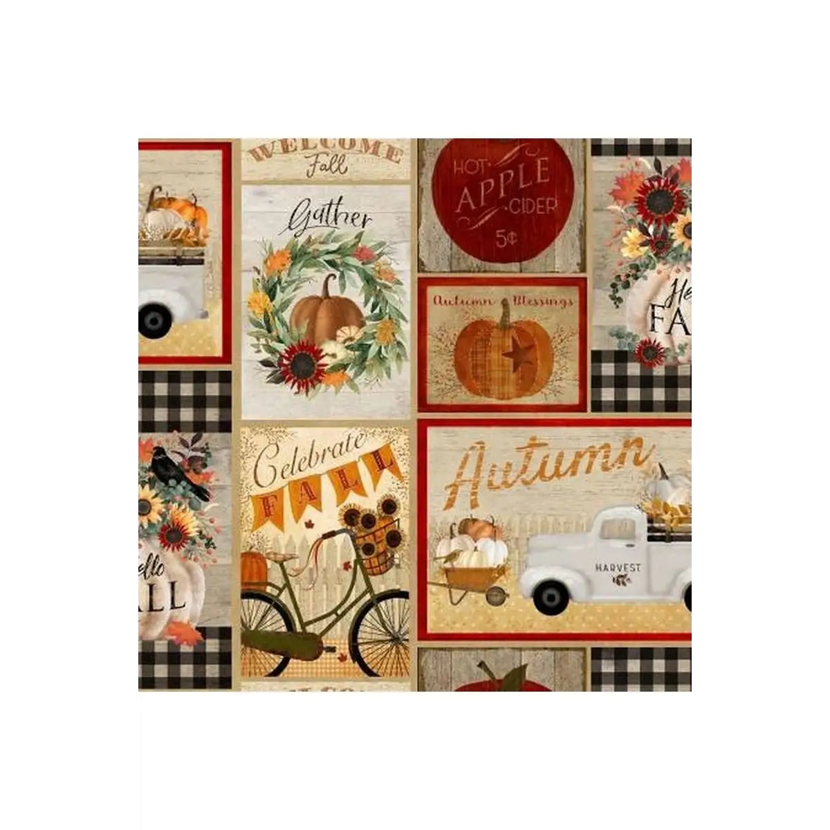 Happy Fall Multi Patchwork