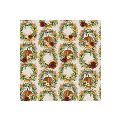 Fabric, Happy Fall Beige Wreath