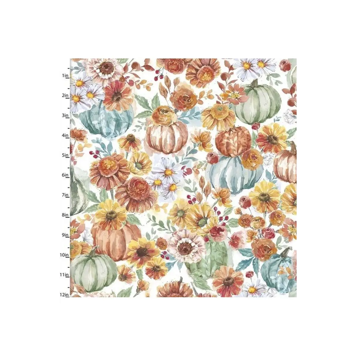 Fabric, 3 Wishes Fabrics, Happy Harvest Collection - Harvest Garden