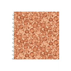 Fabric, 3 Wishes Fabrics, Happy Harvest Collection - Orange Tonal Pumpkins