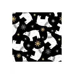 Peace on Earth Black Peac Polar Bear Glitter
