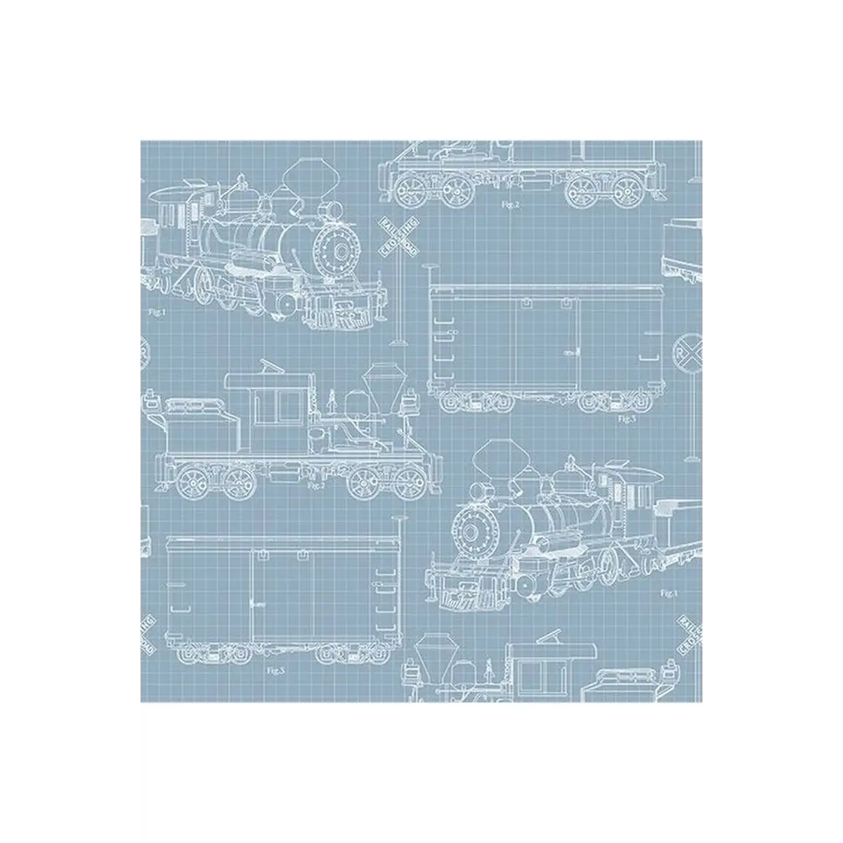 Steam in the Spring Blueprints - 18717-Blue