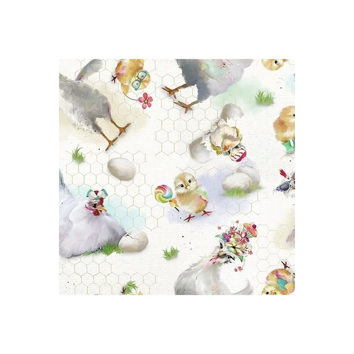 Welcome to the Funny Farm Chickens - 18733-White