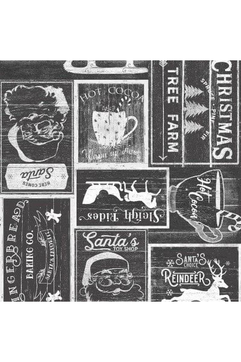 A Christmas To Remember Vintage Patch - 19527-Charcoal