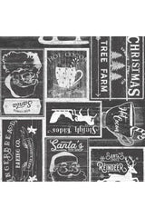 A Christmas To Remember Vintage Patch - 19527-Charcoal