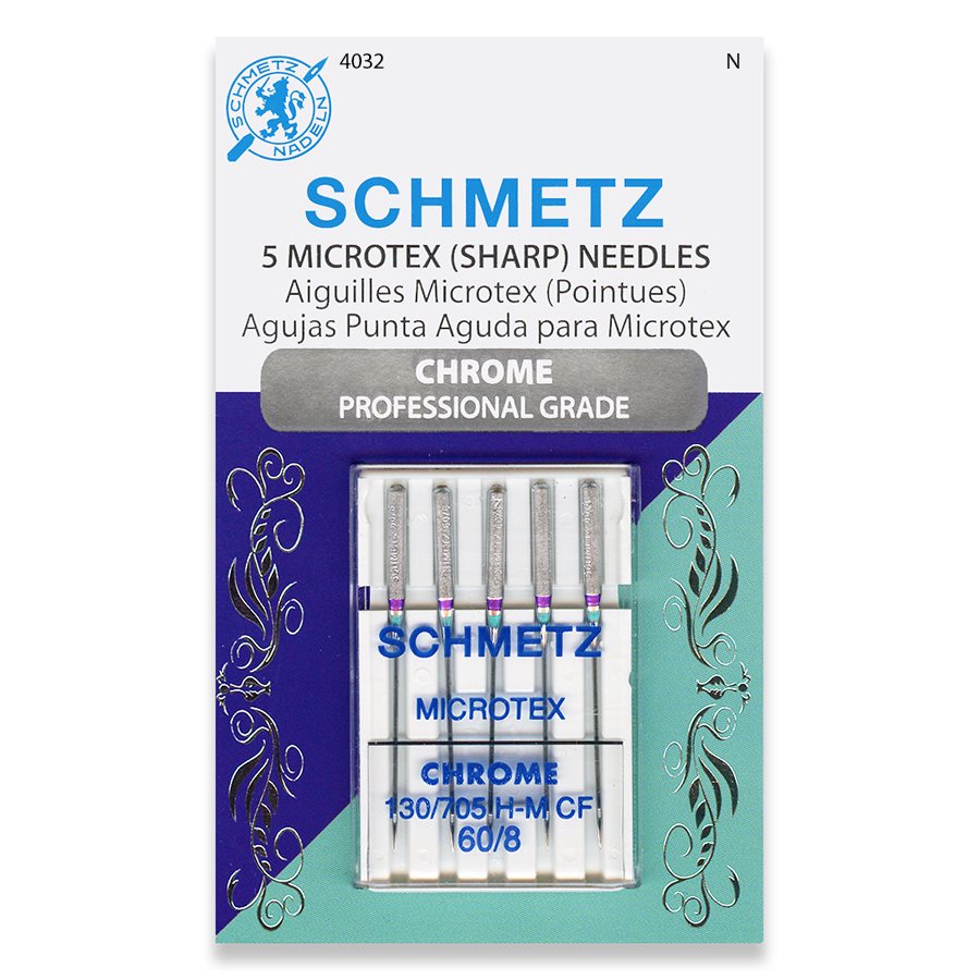SCHMETZ Chrome Microtex Needles