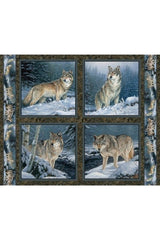 Contemplation Pillow Panel Wolves - 49480