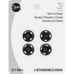 Dritz Snap Sew-On Size 4 Black