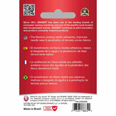 SINGER® Titanium Universal Needles 90/14 5-Pack