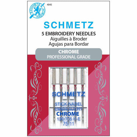 SCHMETZ Chrome Embroidery Needles