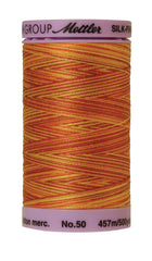 Mettler  Silk-Finish 50wt Variegated Cotton Thread 500yd/457M Falling Leaves