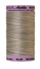 Mettler  Silk-Finish 50wt Variegated Cotton Thread 500yd/457M Dove Gray