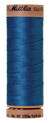 Mettler  Silk-Finish 40wt Solid Cotton Thread 150M Mediterranian Blue