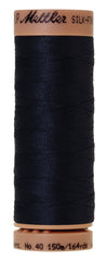 Mettler Silk-Finish 40wt Solid Cotton Thread 164yd/150M Dark Blue