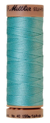 Mettler  Silk-Finish 40wt Solid Cotton Thread 150M Blue Curacao