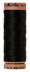 Mettler  Silk-Finish 40wt Solid Cotton Thread 150M Black