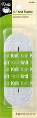 Dritz White Knit Elastic 1/4in x 3yds