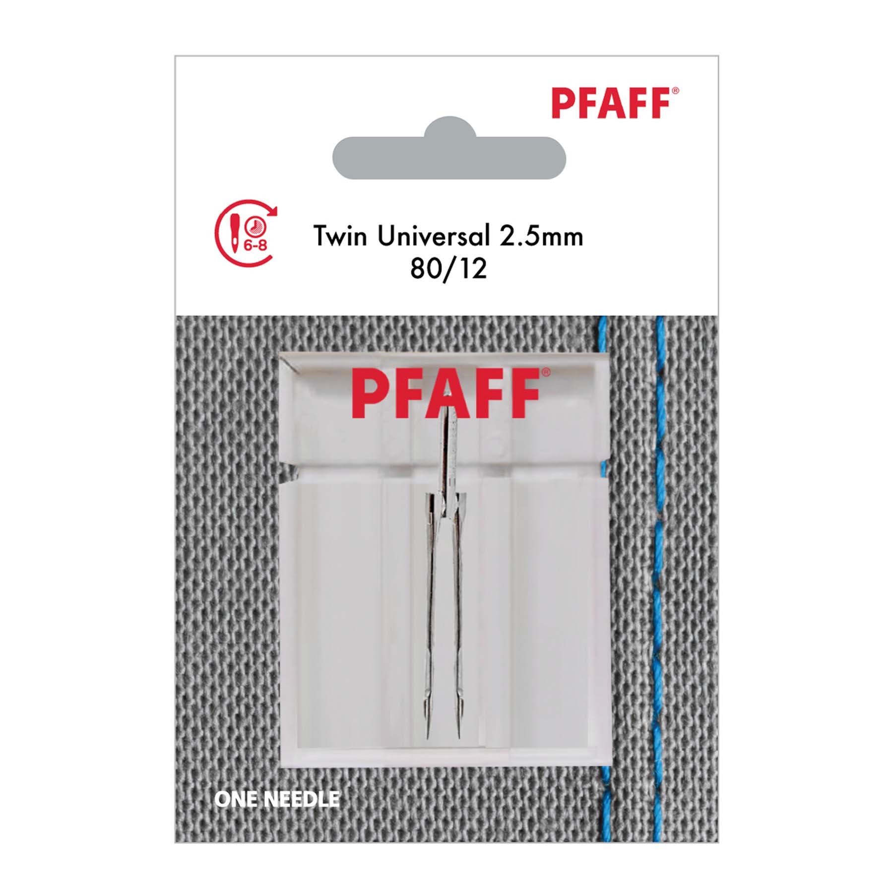 PFAFF® Twin Universal 2.5mm Needle Size 80/12