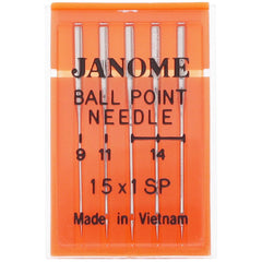 Ball Point Needles 15x1 (5pk), Janome #99021
