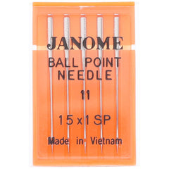 Ball Point Needles 15x1 (5pk), Janome #99021