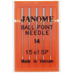 Ball Point Needles 15x1 (5pk), Janome #99021